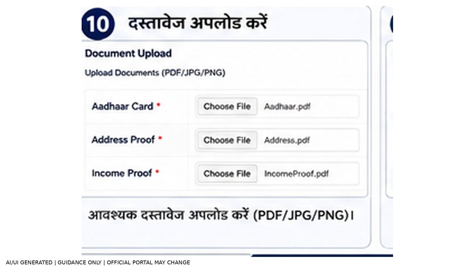 Step 10: Documents Upload करें — Bihar Income Certificate Online Apply